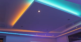 Натяжной потолок с подсветкой Минусинск, цена от 2098 руб.